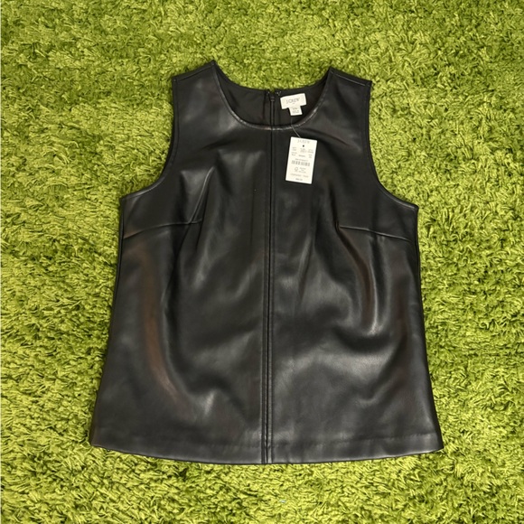 Faux leather shell J Crew - Picture 2 of 3